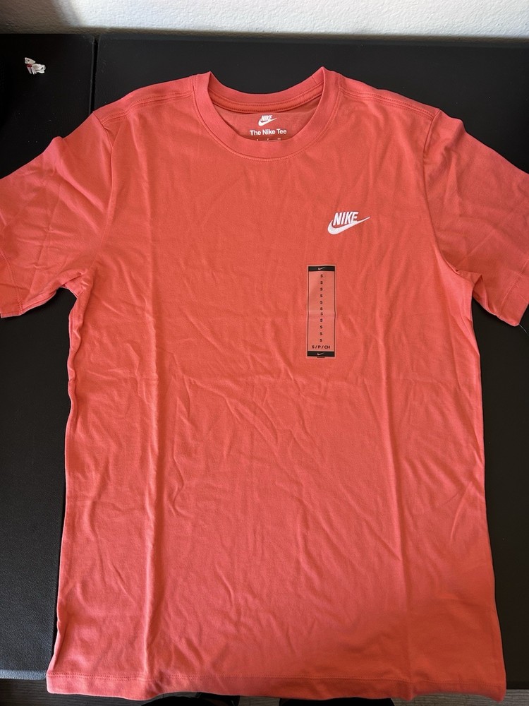 Nike The Nike Tee Men's Coral Short Sleeve T-Shirt Size S AR4997-814
