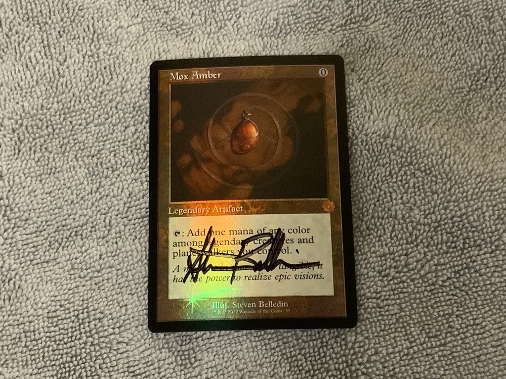 MTG Magic Mox Amber FOIL Signed Artist Proof x1 BRO Steven Belledin