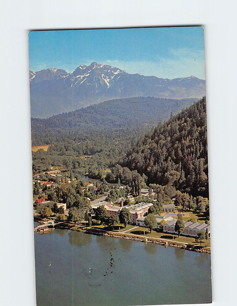 Postcard Aerial View Harrison Hot Springs BC Canada