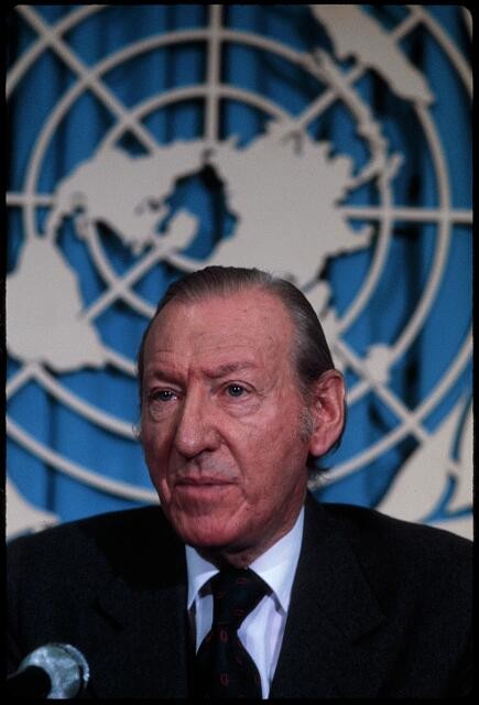 Photo:New York NY United Nations Kurt Waldheim Press Conference 1970s