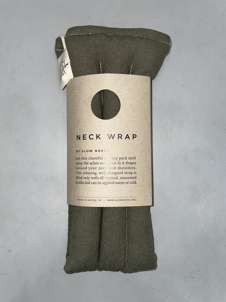 Microwaveable Olive Green Slow North Neck Wrap for Pain Relief  