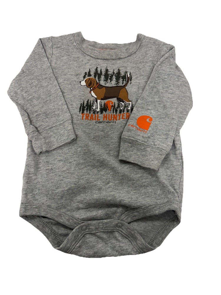 Carhartt Graphic Infant Size 9M Long Sleeve One Piece/Bodysuit