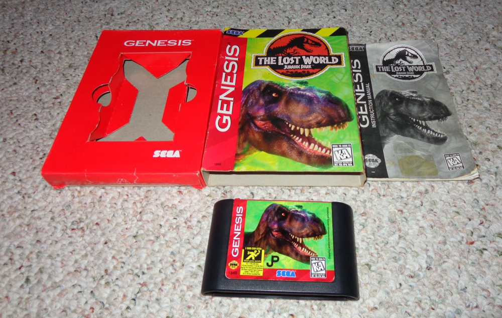 The Lost World Jurassic Park (Sega Genesis, 1997) Boxed Tested Authentic Read