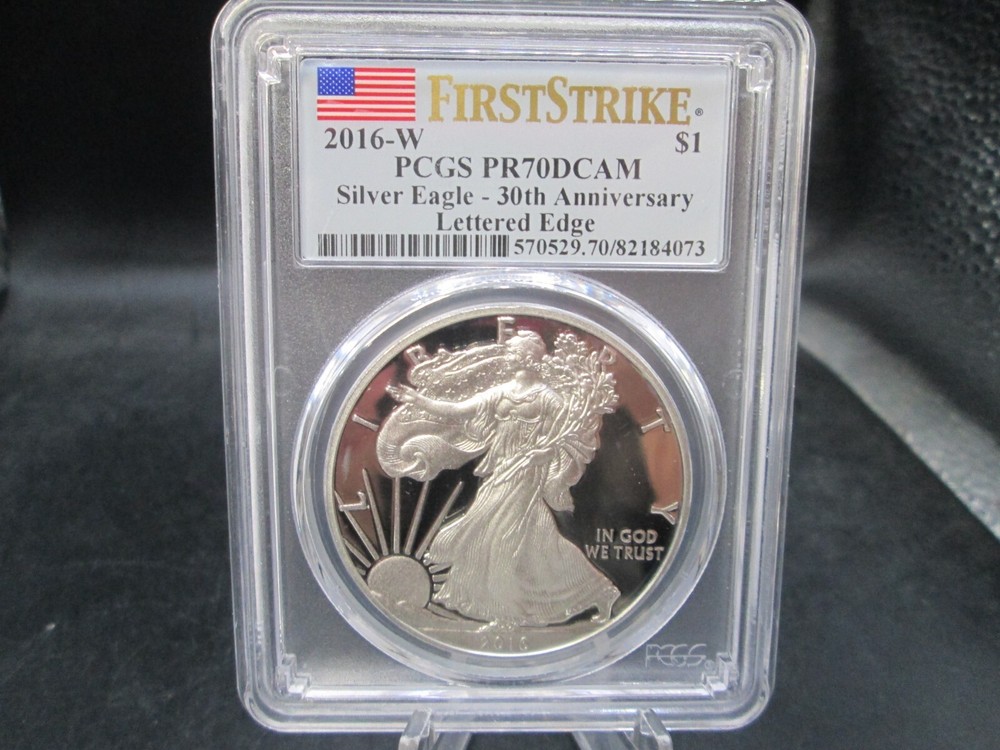 2016 W American Eagle Proof .999 Fine Silver 1oz Dollar PCGS PR70 DCAM First Str