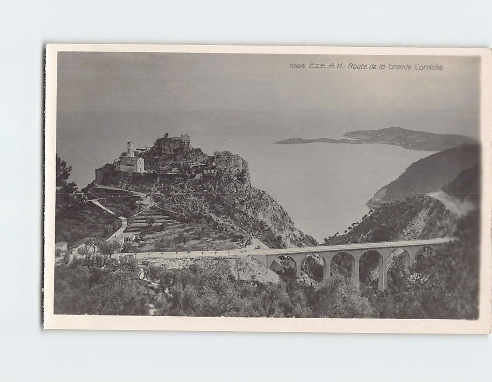 Postcard Aerial View  Route de la Grande Corniche France