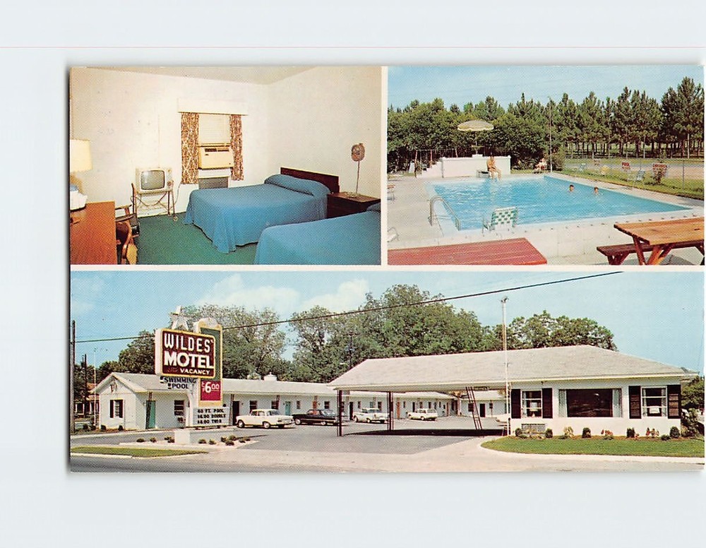 Postcard Wildes' Motel Inc Statesboro Georgia USA