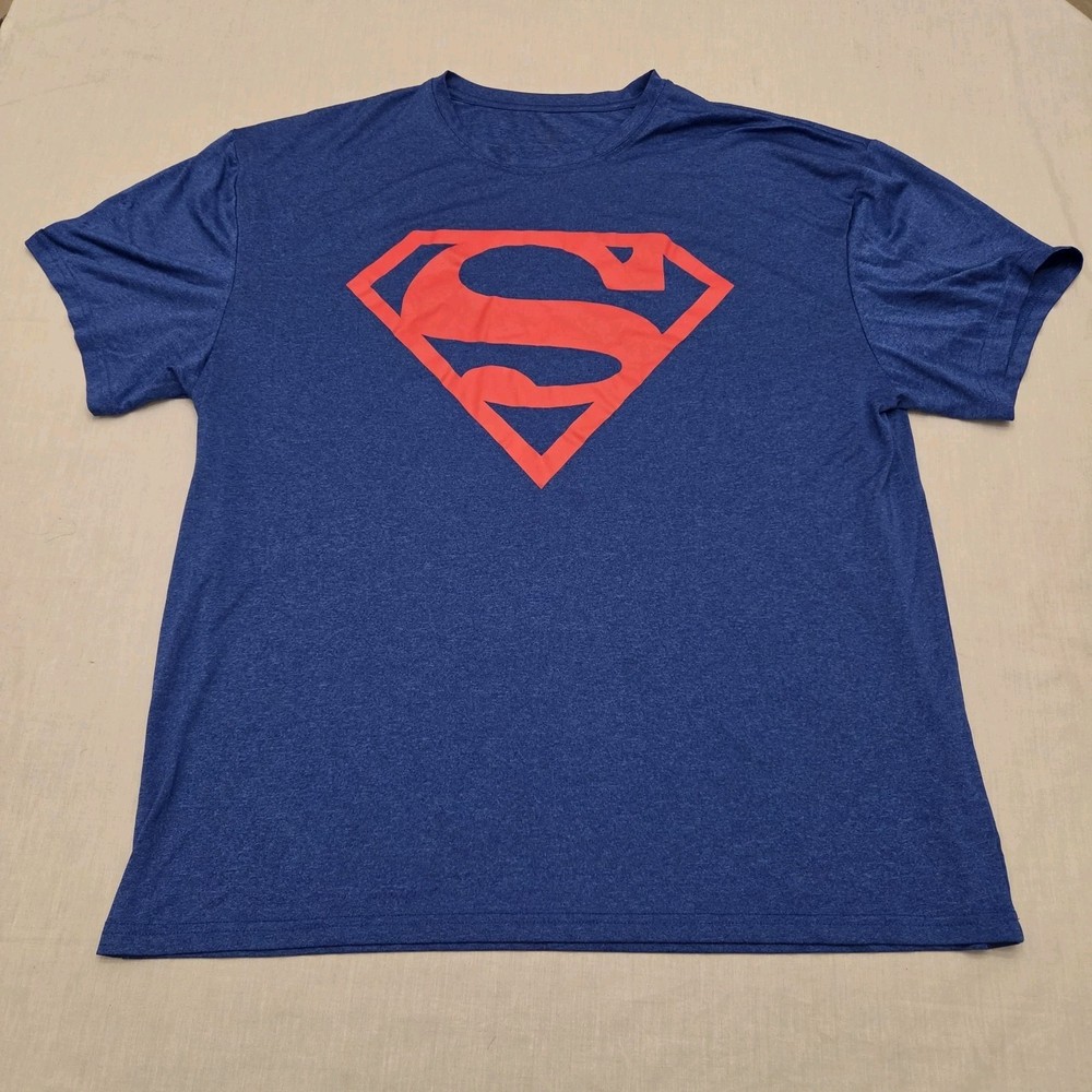 Superman Men's Performance Blue XXL T-Shirt S Logo