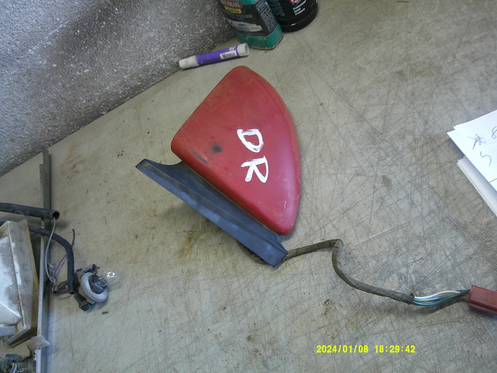 Driver Door Mirror Power Chrysler Maserati TC 89 90 91 Red