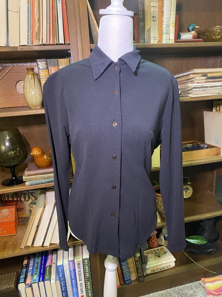 Vintage Zamasport Gucci Womens Button Up Blouse 90s Retro Chic