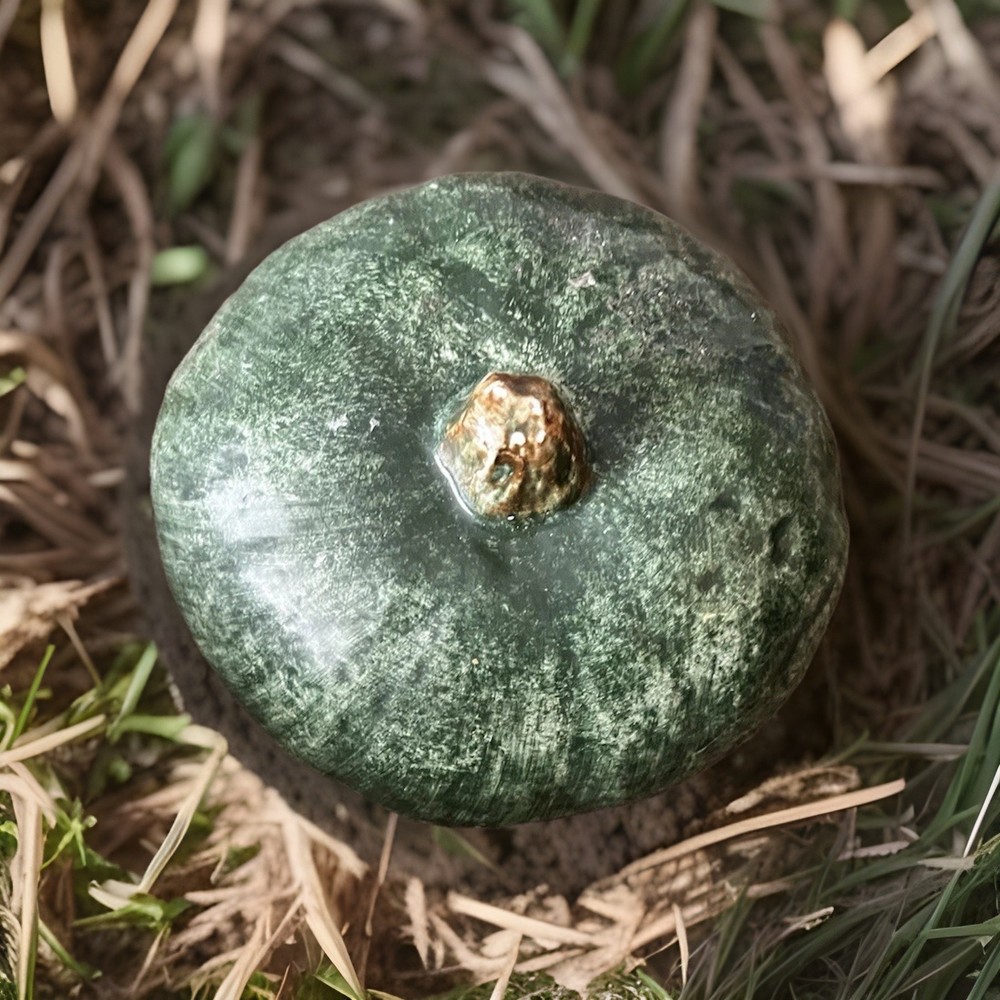 Ceramics & Porcelain Green Pumpkin Made In Italy Hand Painted Fall Decor