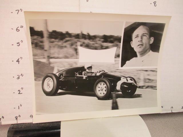 ABC TV studio show promo photo 1961 STIRLING MOSS Formula 1 race car Le Mans