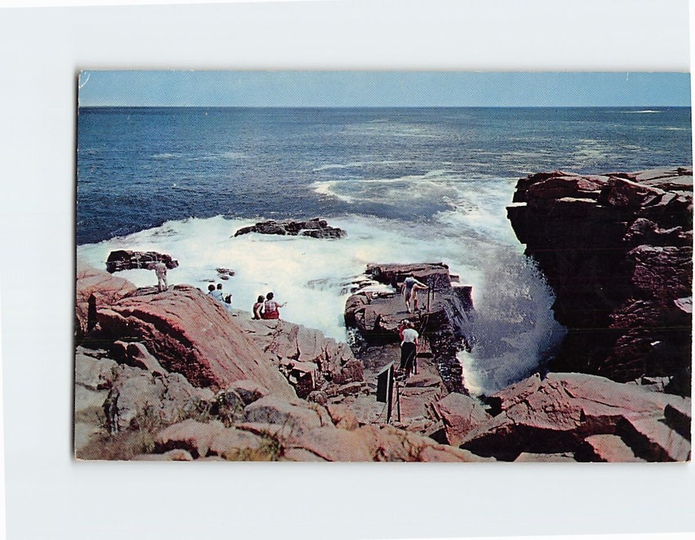 Postcard Thunder Hole Acadia National Park Mt. Desert Island Maine USA-image