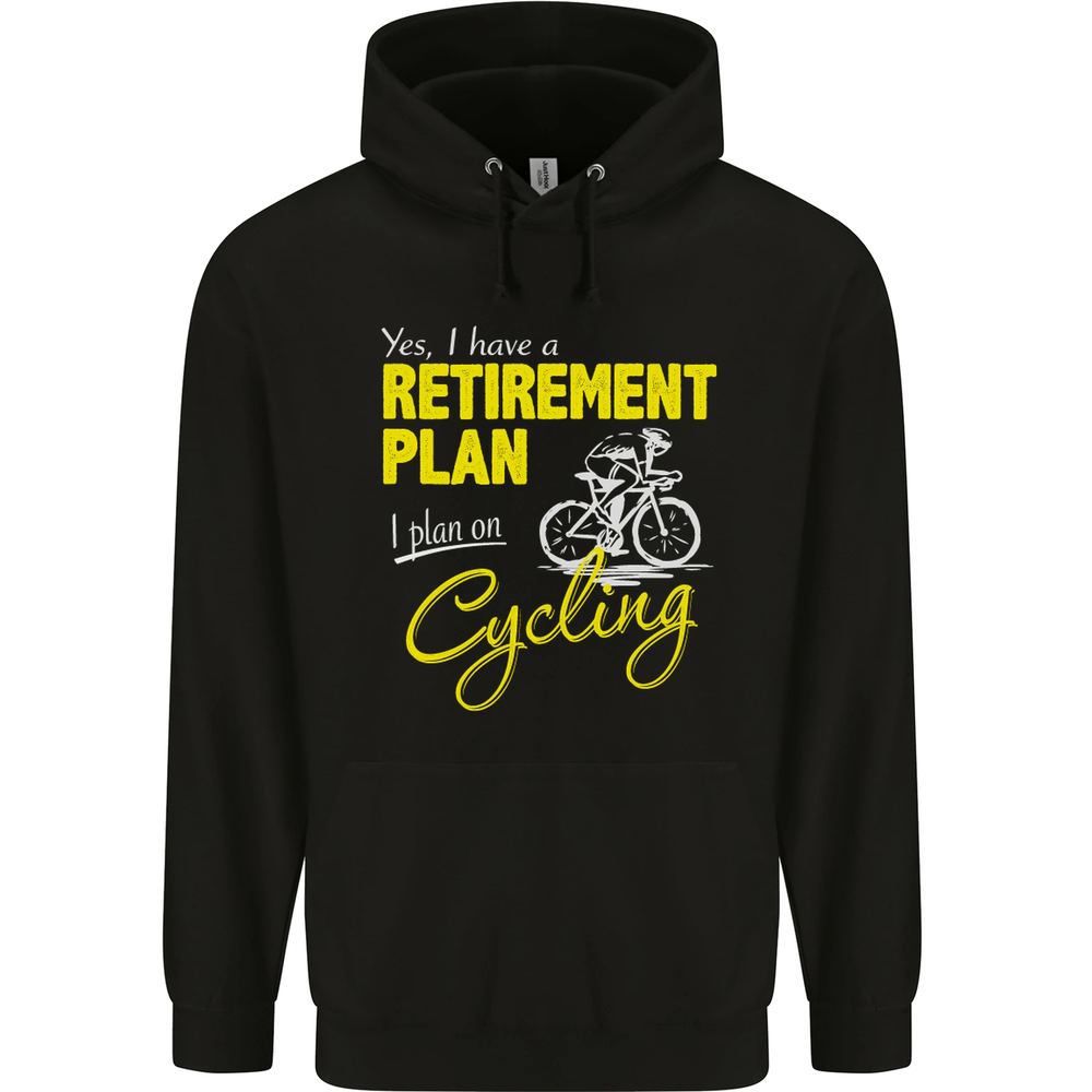 Sudadera con capucha divertida para hombre 80% algodón plan de retiro ciclista
