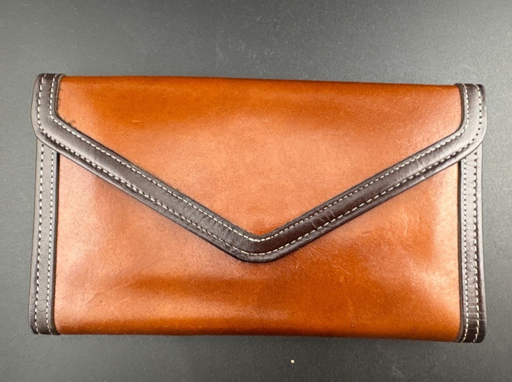 VTG Princess Gardner - Fold Clutch Wallet - Brown Genuine Cowhide - Coin purse