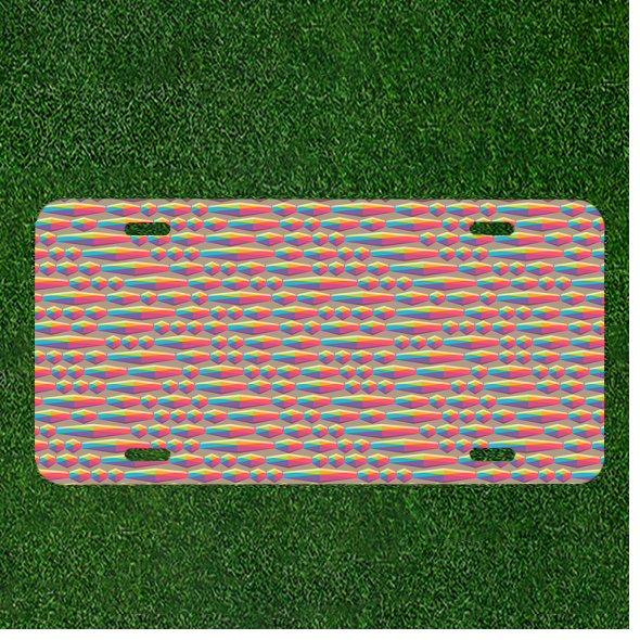 Custom Abstract Colorful Background Personalized Car License Plate