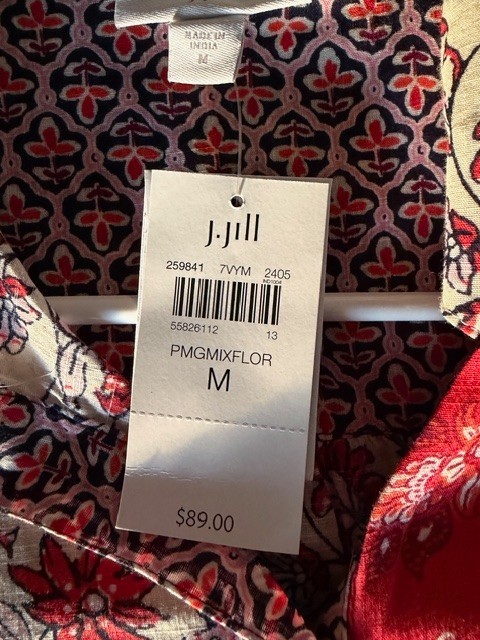 J Jill Medium Blouse New with Tags