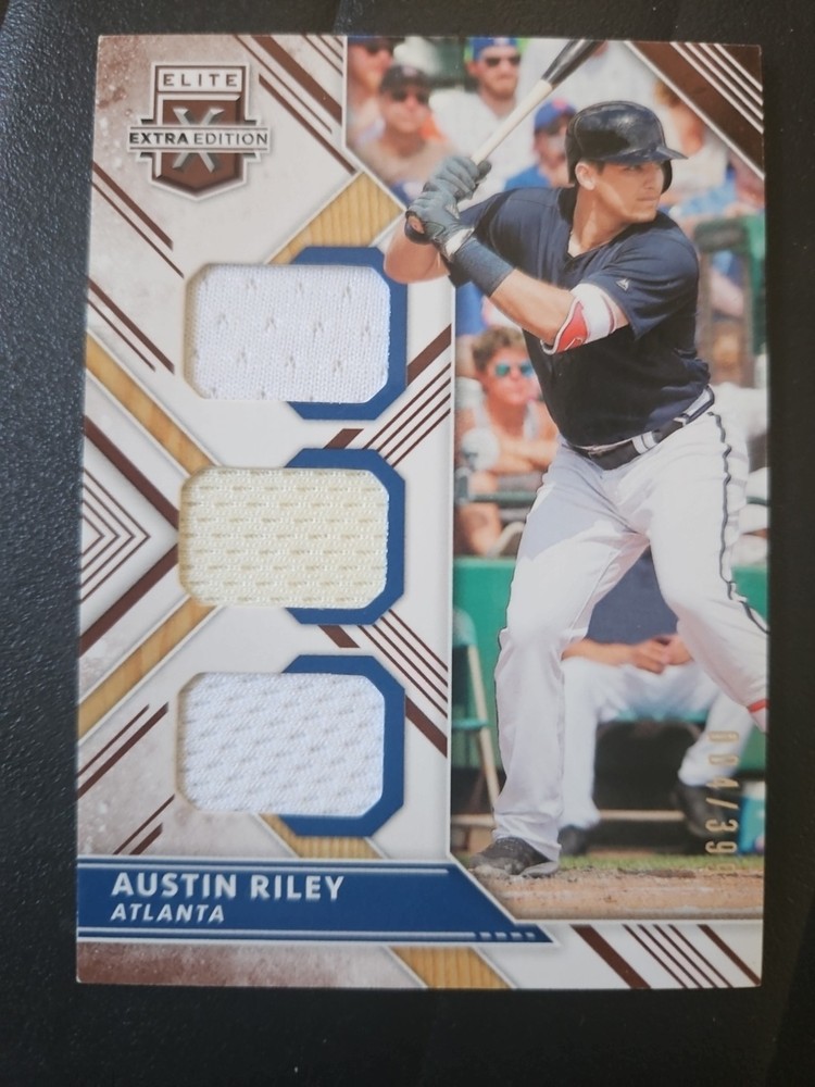 2018 Panini Elite Extra Edition Triple Materials Austin Riley Low Number! 4/399