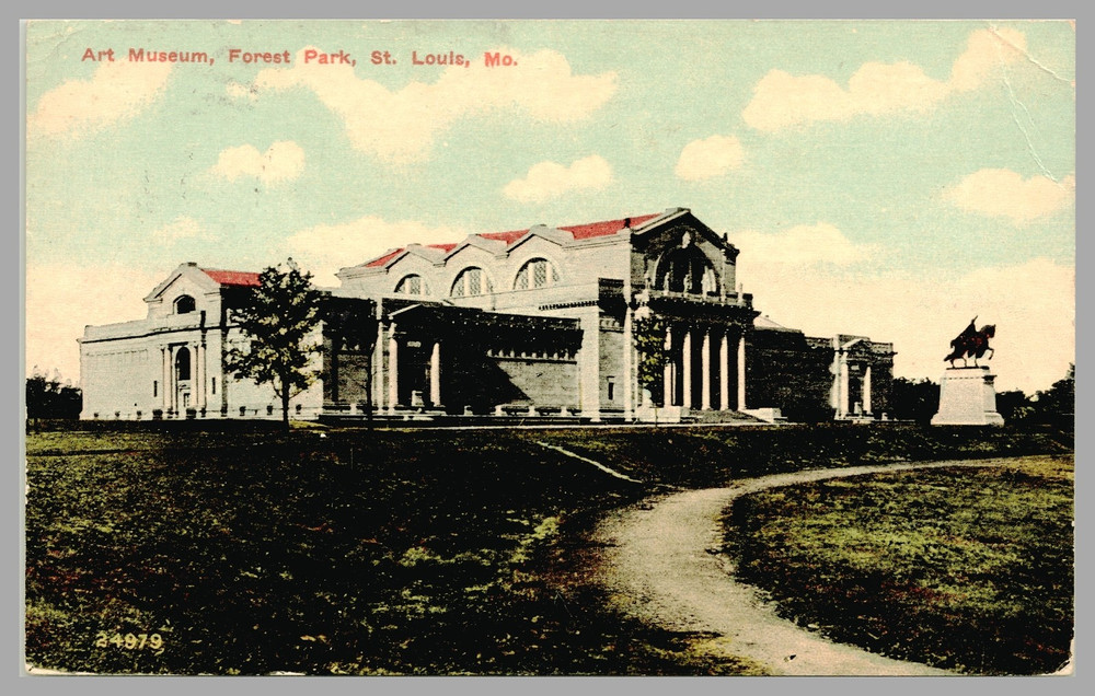 Art Museum Forest Park St. Louis Missouri DB c1910 UNP Antique Postcard