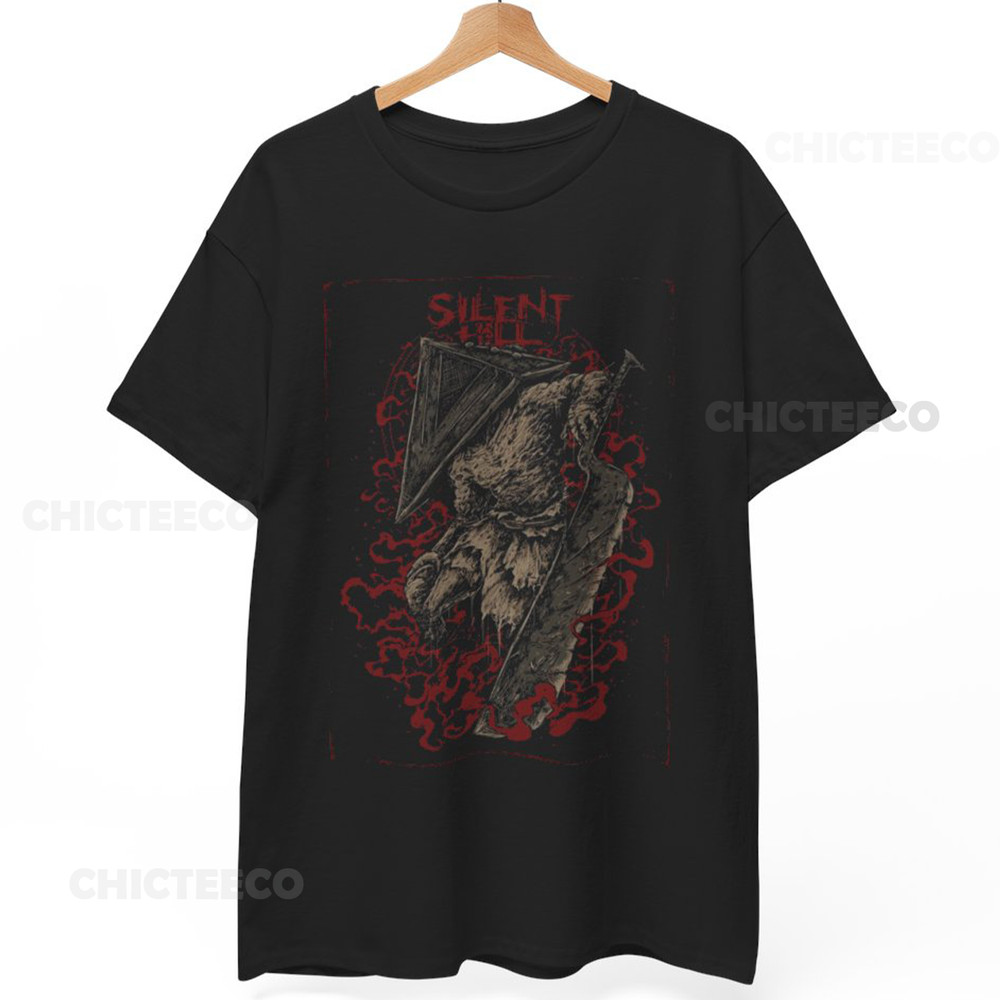 Pyramid Head Silent Hill 2 T-Shirt Psychological Horror Video Game Unisex Tee