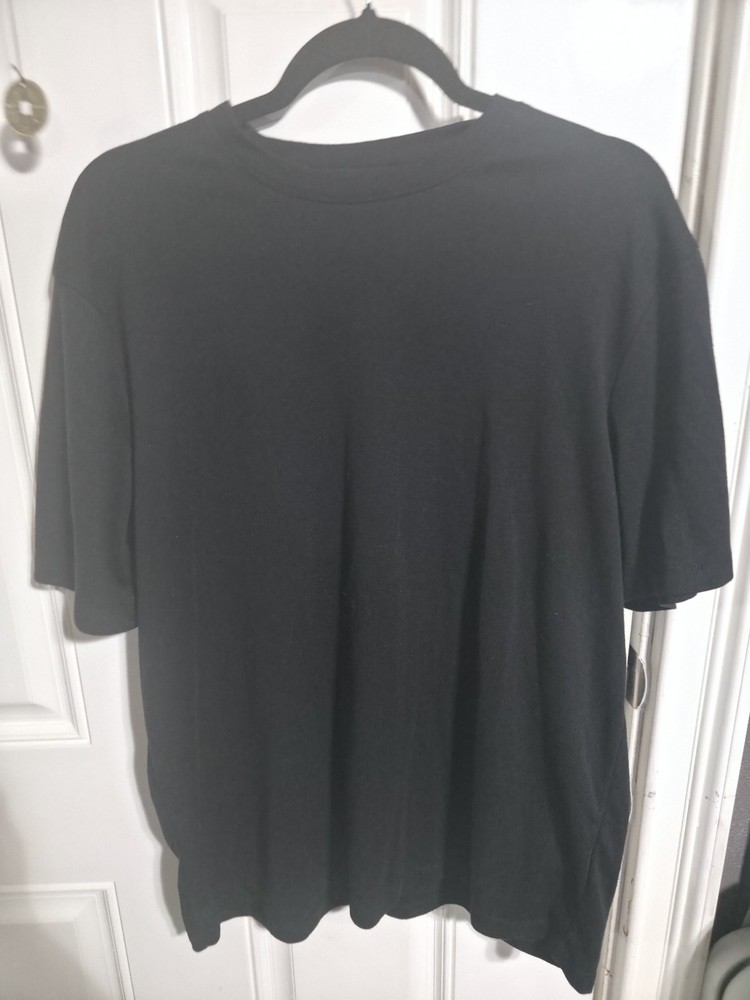 Perry Ellis Men’s Black T-Shirt Crew Neck Short Sleeve Polyester Rayon Size L