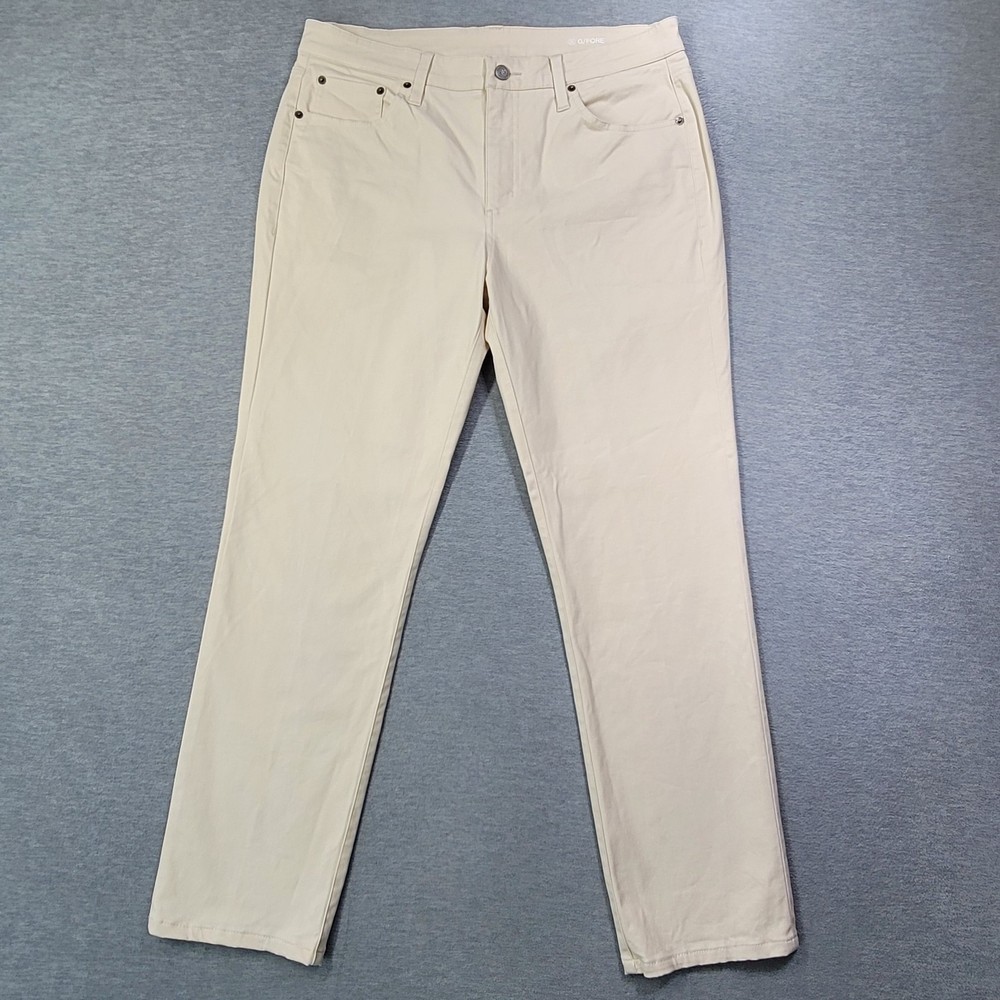 G/FORE Pants Mens 34x34 (Fit 34x29) Cream 5 Pocket Stretch Golf Performance