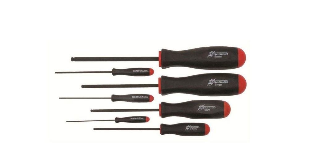 7-Piece Balldriver Screwdriver Set with ProGuard Finish, Sizes 1.27-5mm (10687)