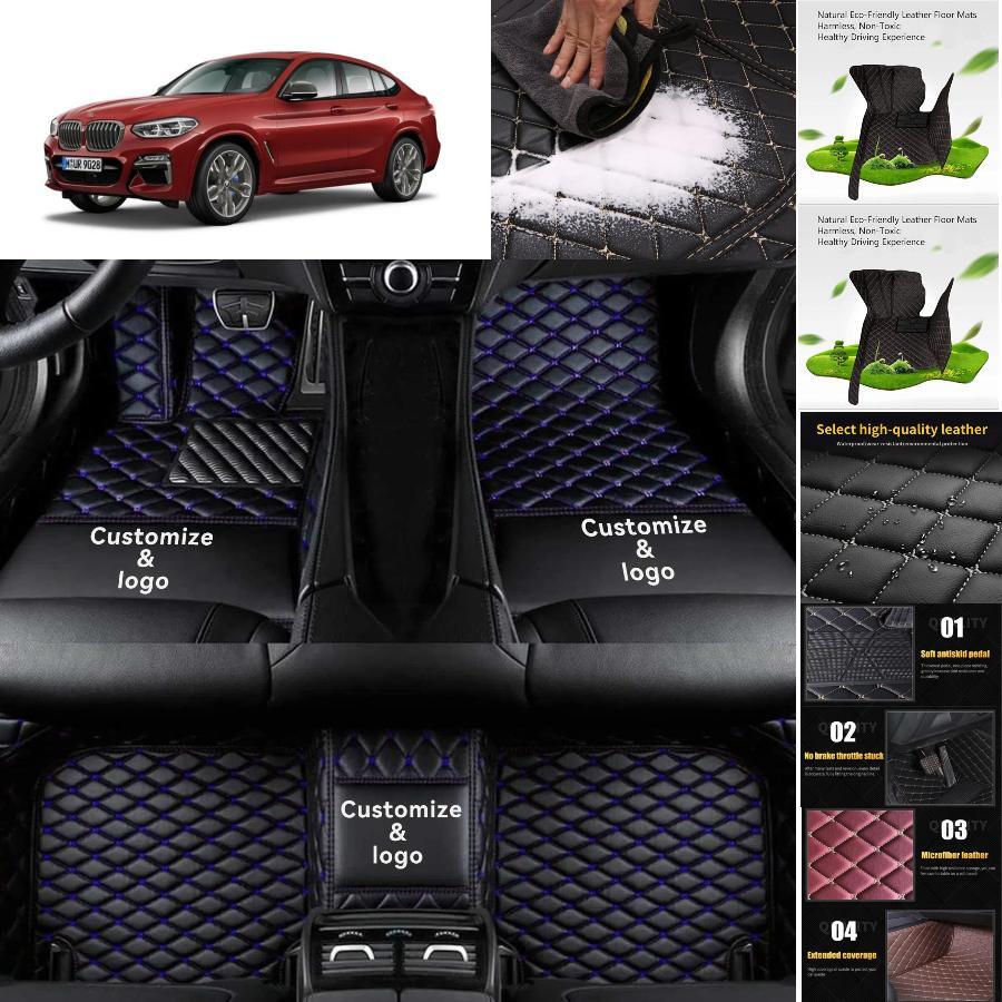 For BMW X4 Car Floor Mats All Weather Carpets Cargo Liners Custom Anti-Slip Pads