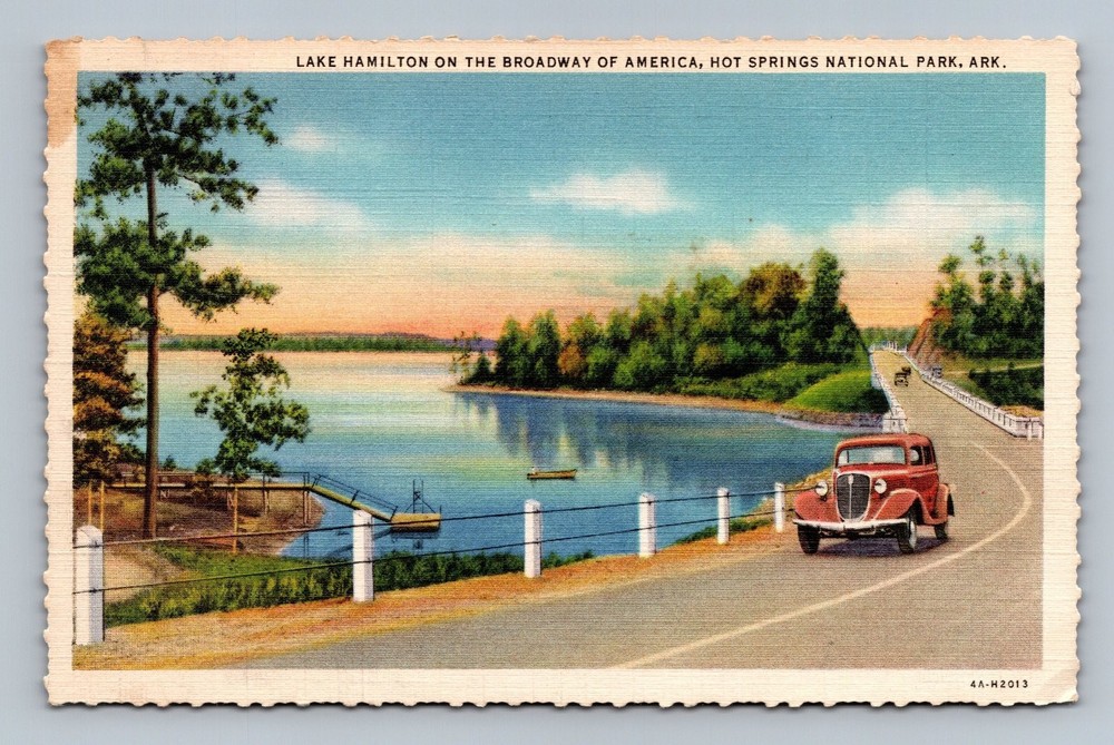 Vintage Lake Hamilton Hot Springs National Park Arkansas Postcard