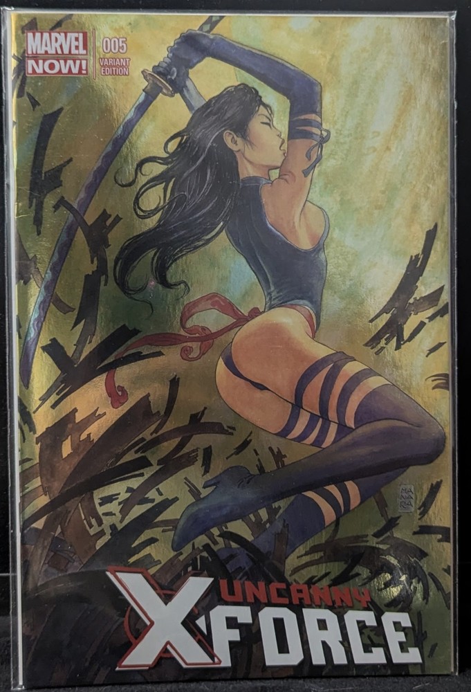 Uncanny X-Force #5 Mexican Foil Variant 1:50 Milo Manara 2024 Spine Tick