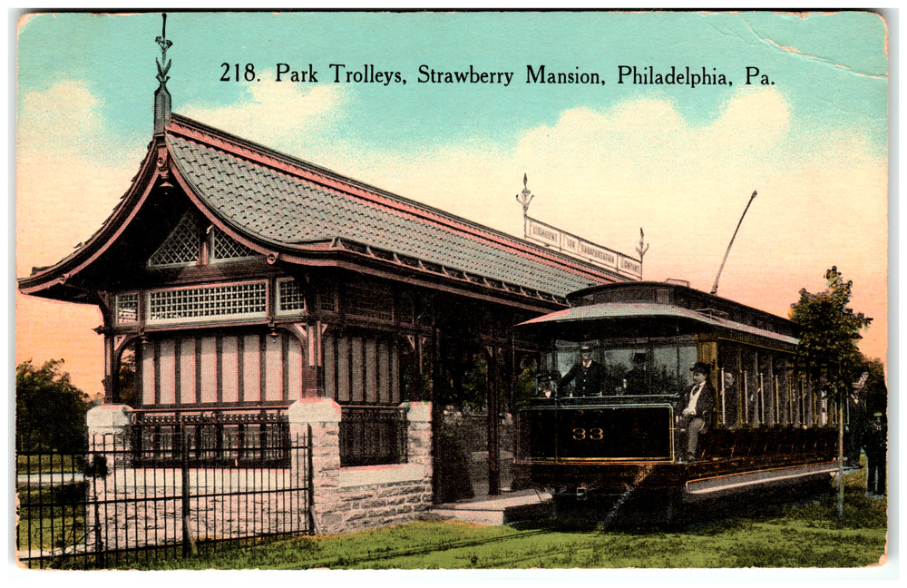 Postcard Park Trolleys Strawberry Mansion Philadelphia, PA