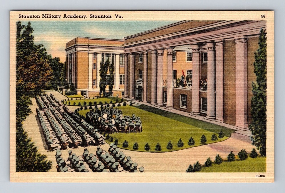 Staunton VA-Virginia, Staunton Military Academy, Antique, Vintage Postcard