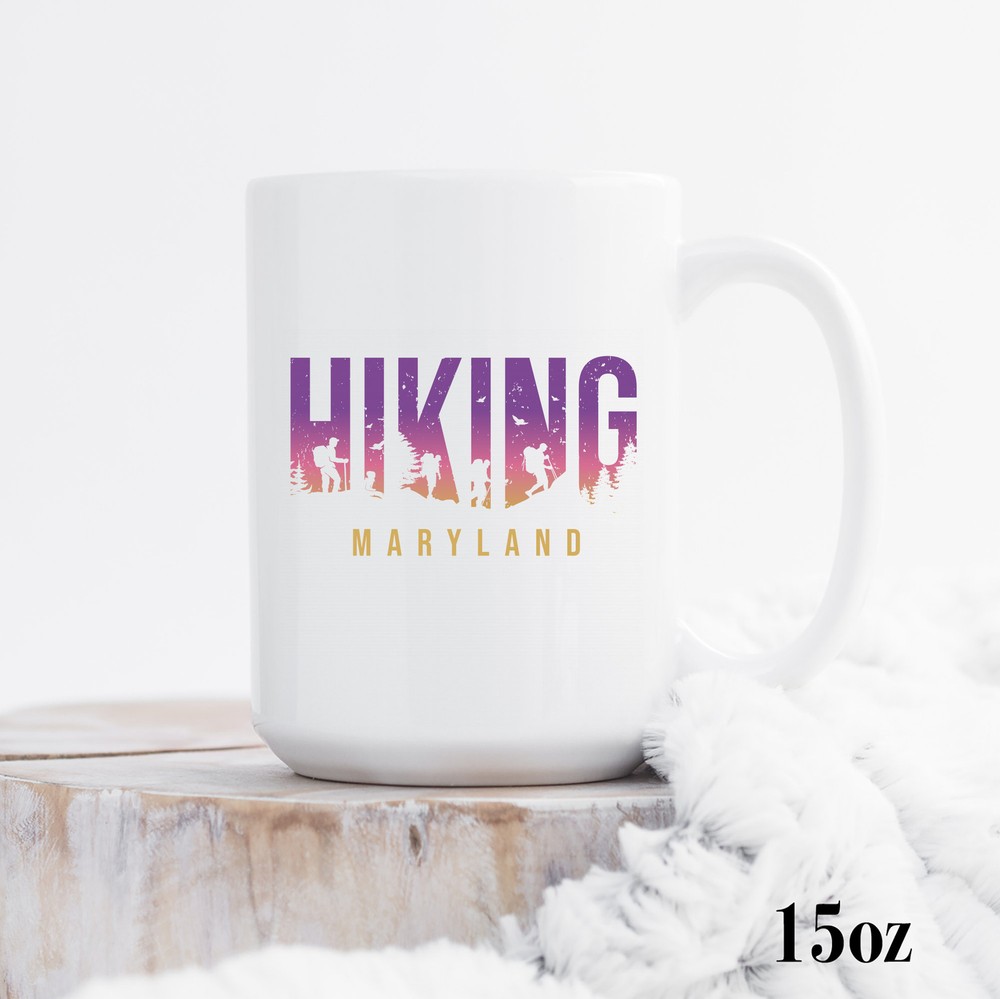 Hiking Maryland Enamel Hiking Mug Gift For Hiker Camping Mug Gift For Camper