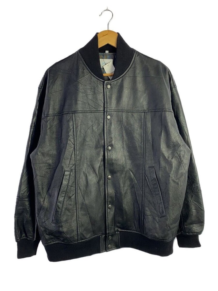Yused Black Leather Blouson Jacket Style 1306