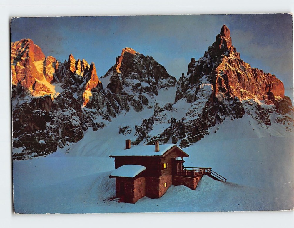 Postcard Baita Segantini Dolomiti Rolle Pass Italy