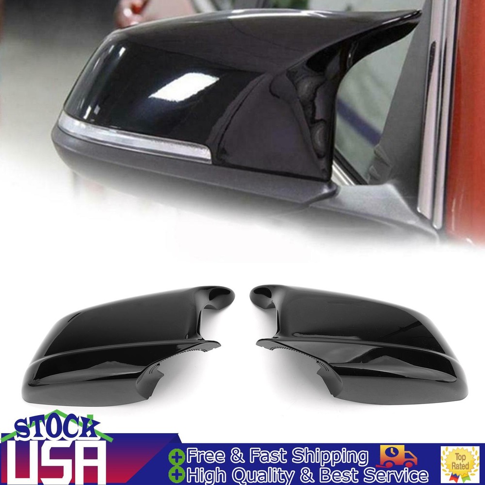 Door Side Wing Mirror Cover Cap Black For BMW 5 Series F10/F11/F18 Pre-LCI 11-13