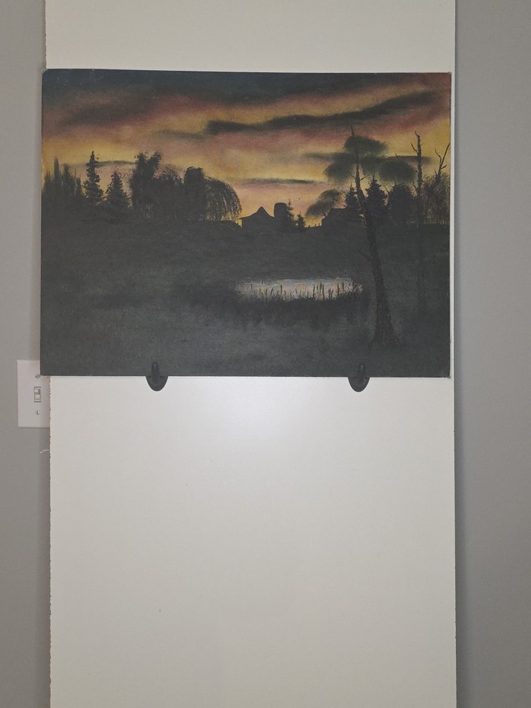 Karen Danyel Original Oil Painting Titled SUNSET 2001 Folk Art