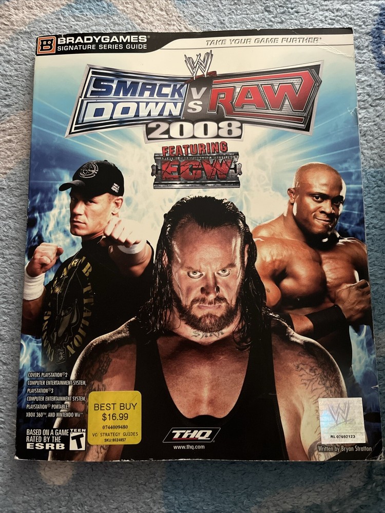 Wwe Smackdown Vs Raw 2008 Brady Strategy Guide Playstation 2 3 Wii Xbox 360