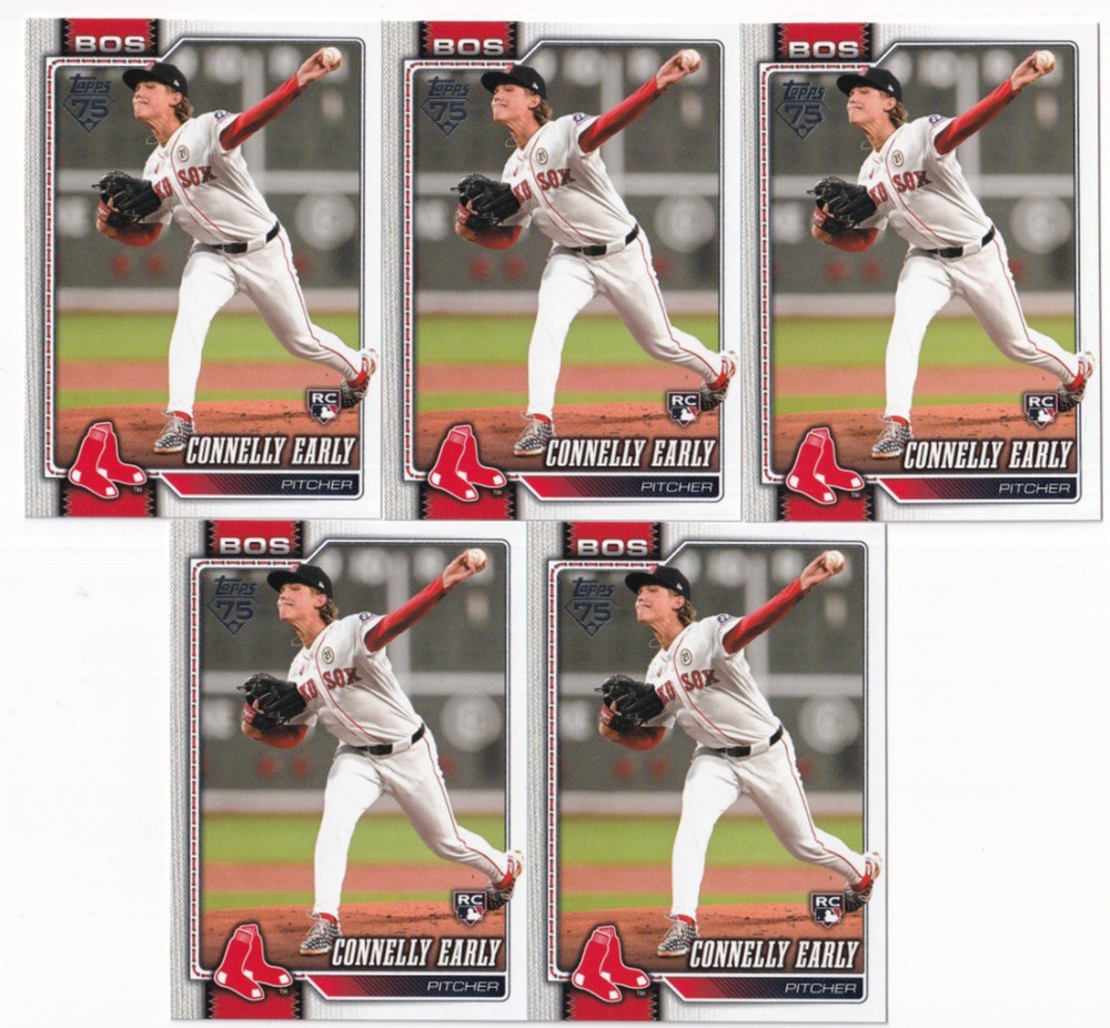 (5) Connelly Early 2026 TOPPS SERIES 2 ROOKIE CARD LOT #501 BOSTON RED SOX 🔥