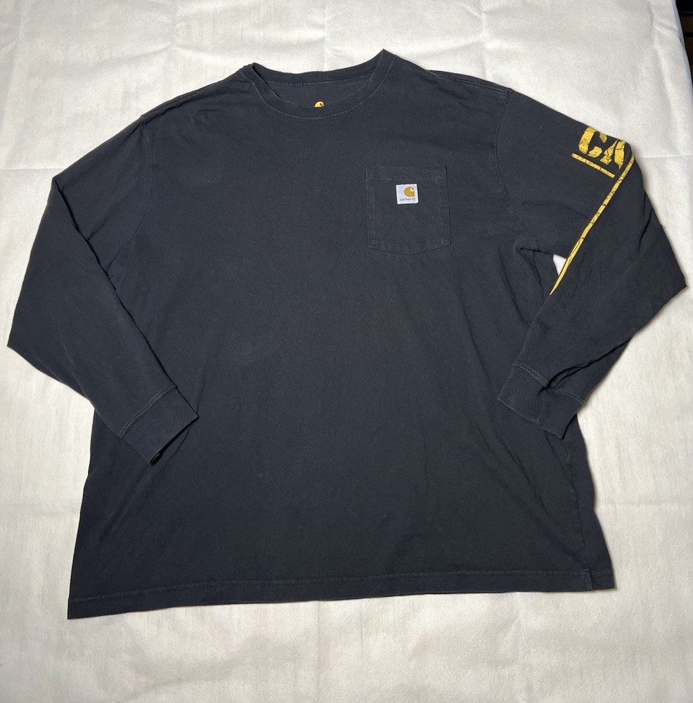 Carhartt Pocket T-Shirt Men Size 2XL Long Sleeve Original Fit Workwear