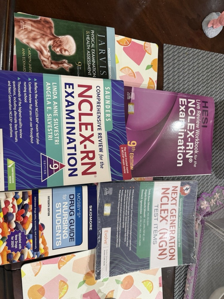 Lot of 6 Nursing Studies Books Textbooks Reviews Nurse RN Health Care