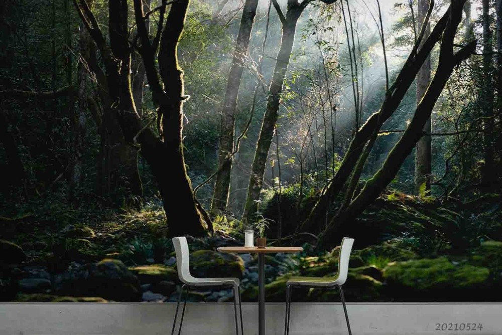 3D Forest Sunshine Landscape Wall Murals Wallpaper Murals Wall Sticker 2