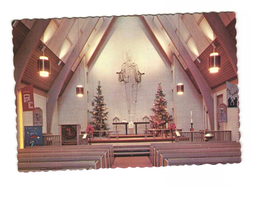 Trinity Lutheran Church Great Falls MT on vintage postcard Unposted