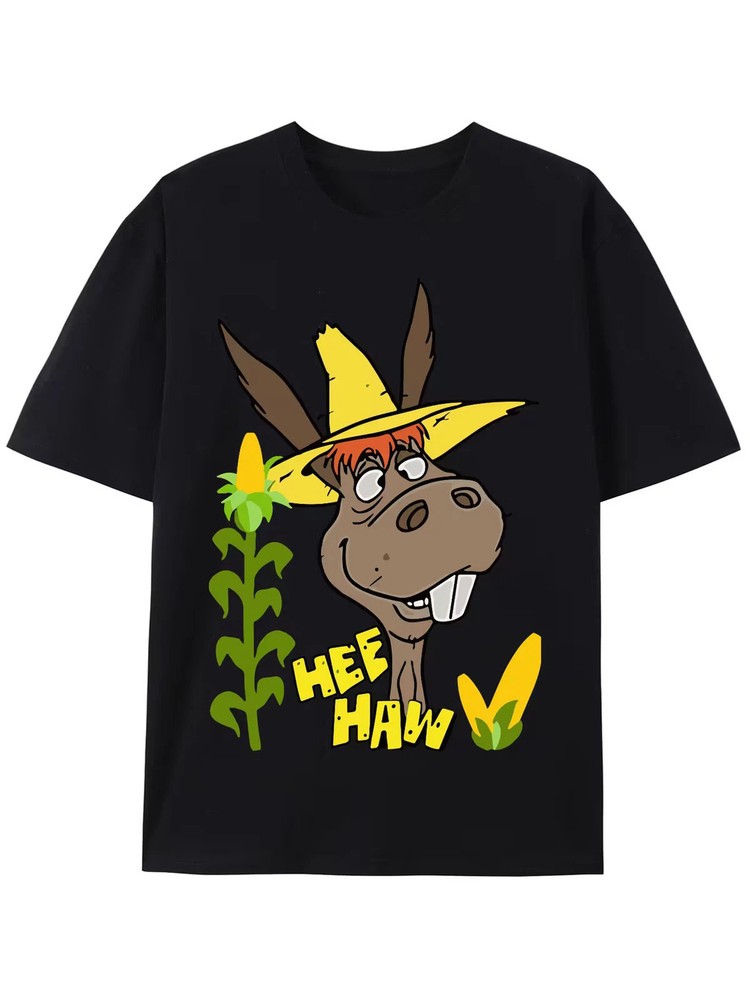 Funny Hee Haw Donkey Vintage Graphic T-Shirt - Men'S Short Sleeve Casual Tee wit