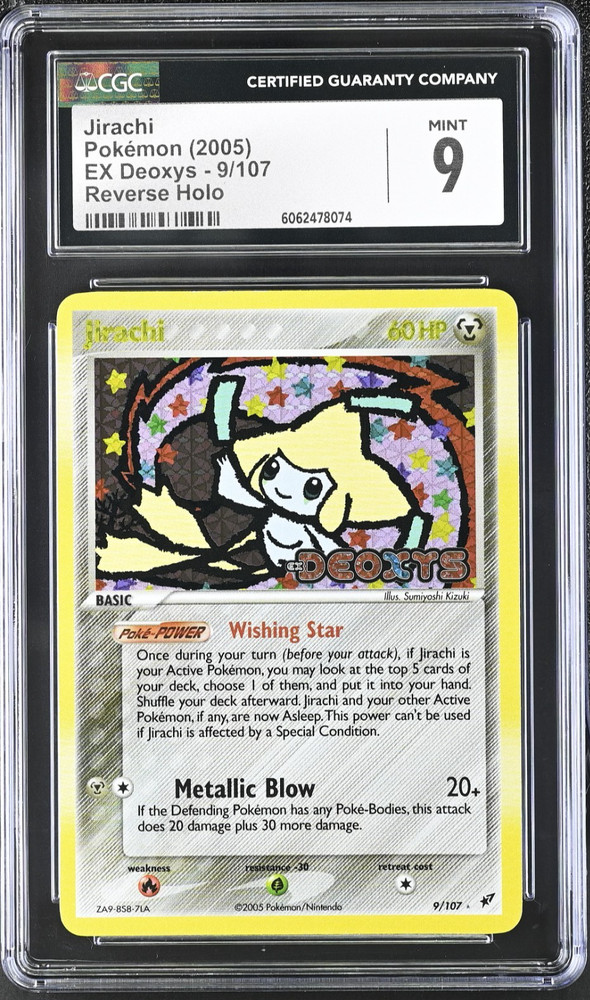 2005 Pokémon Jirachi Reverse Holo EX Deoxys #9 CGC 9RCH IS ACCEPTING CONSIGNMENTS! UP TO 95% PAYOUTS!