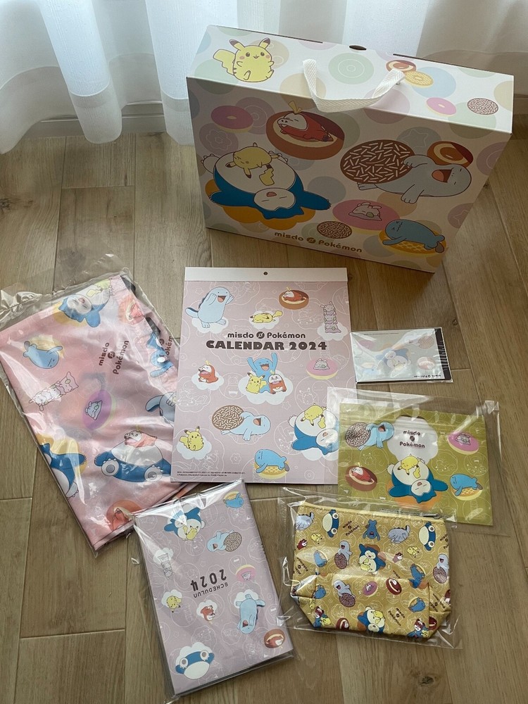 Pokemon Sleep Misdo Lucky Bag 2024 Mister Donut 6 Piece Set Complete #Tracking
