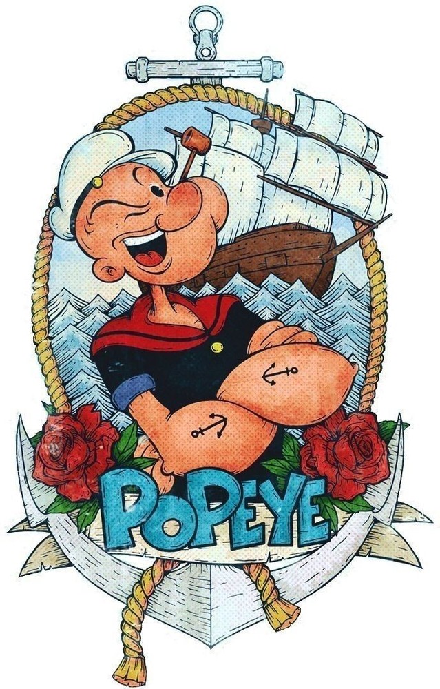 Fridge / Tool Box Magnet - Popeye - #000