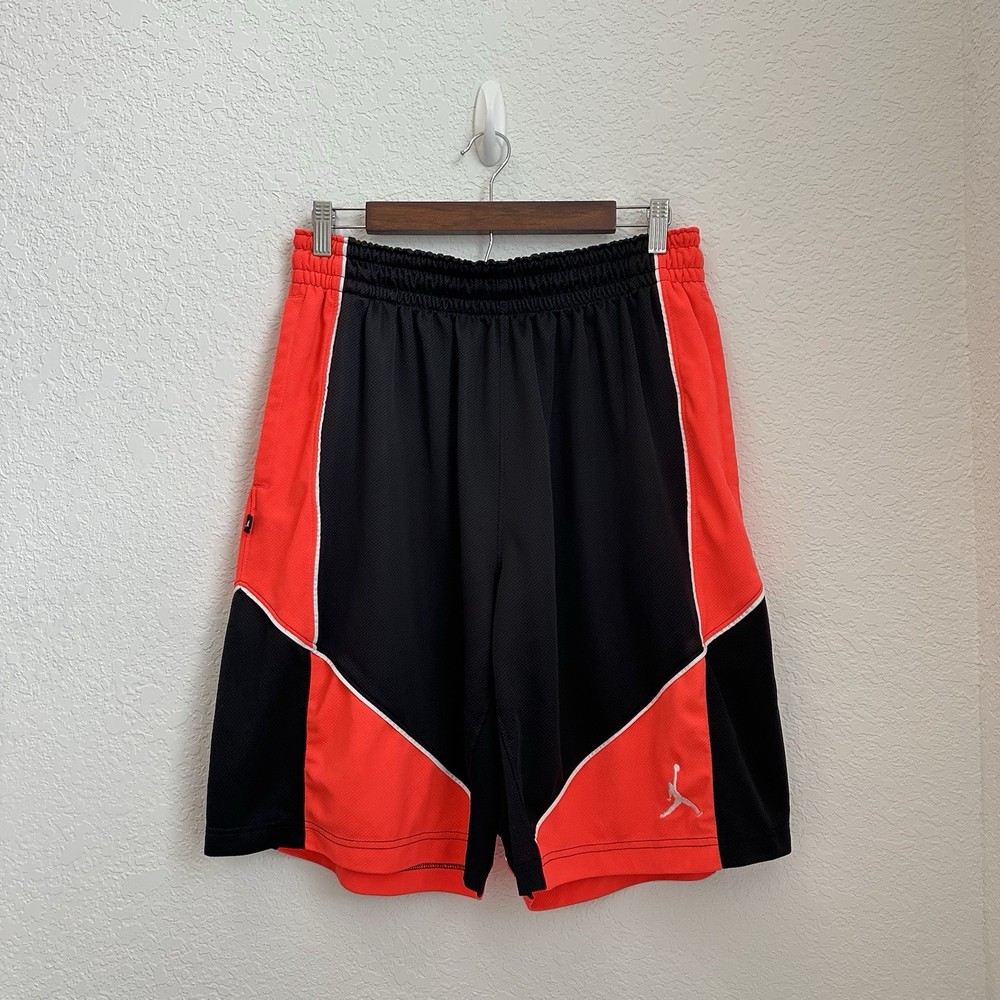 Air Jordan Dri Fit Shorts Men's Size XL Black Basketball Drawstring Baggy Y2K