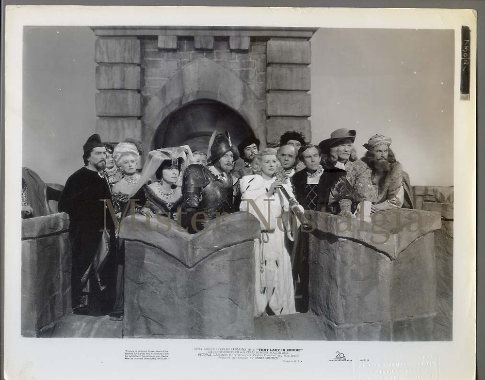 Vintage Photo 1948 Betty Grable Walter Abel in That Lady In Ermine