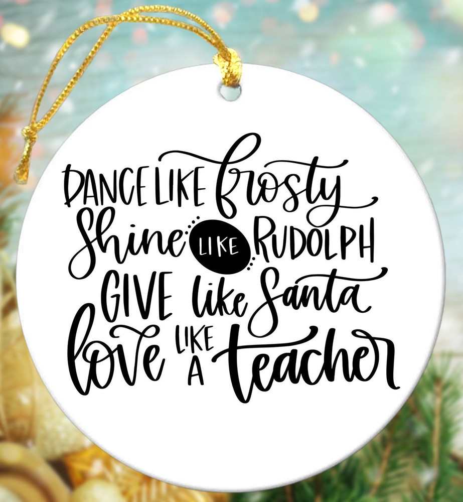 Santa's Reindeers Ornament Best Teacher Ever Ornament Kindergarten Squad Gift