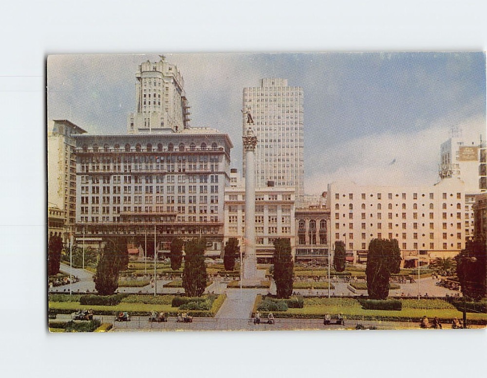 Postcard Union Square San Francisco California USA North America